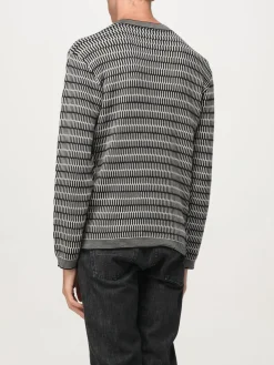 Maglia in lana vergine jacquard a fantasia Emporio Armani