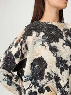 Maglia in misto cotone floreale R13