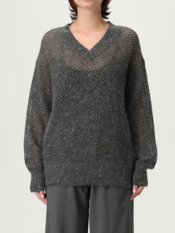 Maglia in mohair con paillettes Brunello Cucinelli