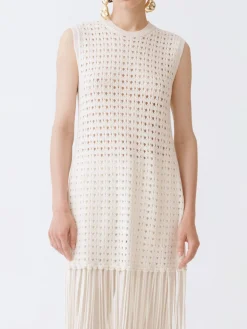 Maglia lunga in lana vergine traforata Fabiana Filippi