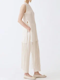 Maglia lunga in lana vergine traforata Fabiana Filippi