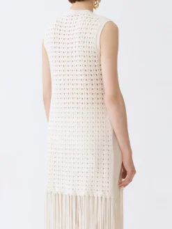 Maglia lunga in lana vergine traforata Fabiana Filippi