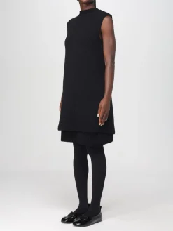 Maglia smanicata Jil Sander in lana a coste