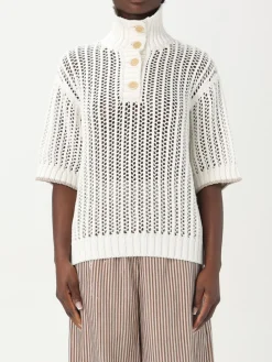 Maglia traforata in cotone Brunello Cucinelli