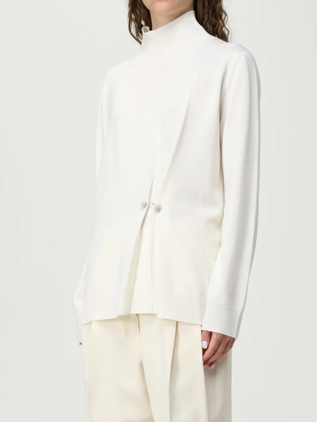 Maglione a lupetto drappeggio Fabiana Filippi