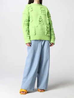 Maglione Bottega Veneta in nylon con logo goffrato