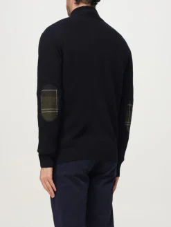 Maglione in lana con toppe Barbour