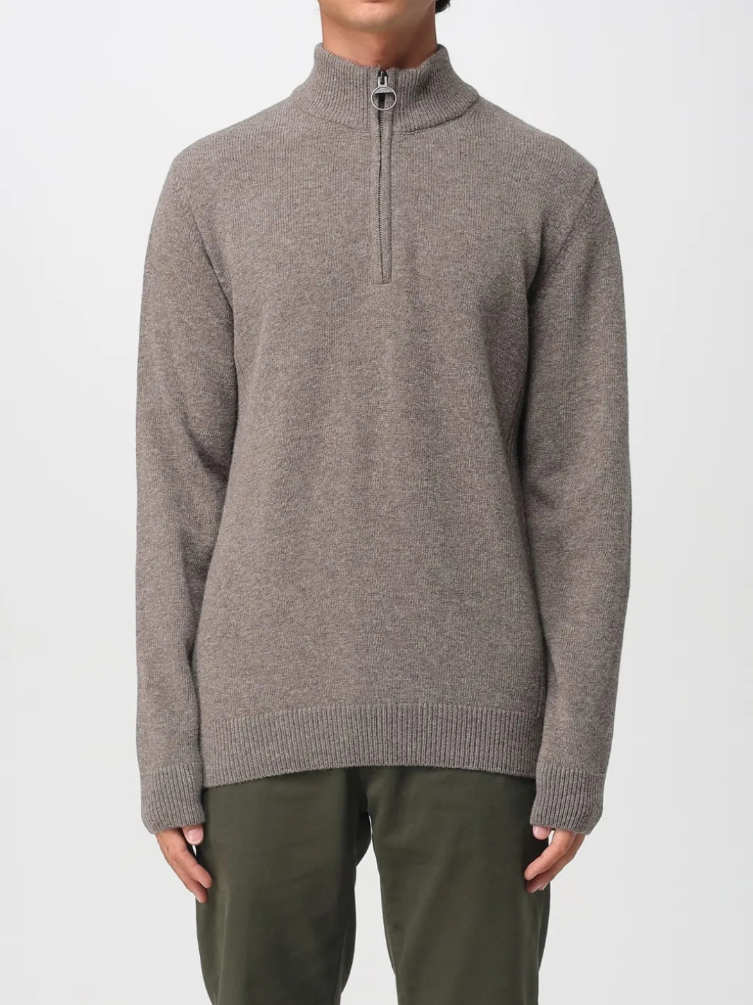 Maglione in lana con toppe Barbour