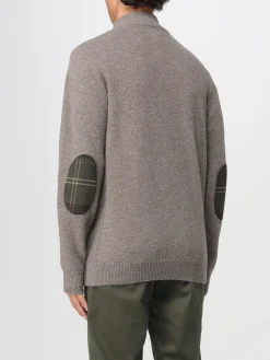 Maglione in lana con toppe Barbour