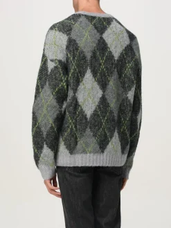 Maglione "sustainable" a rombi in Alpaca Emporio Armani