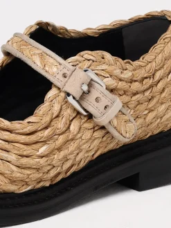 Mary Jane Moschino Couture in rafia intrecciata