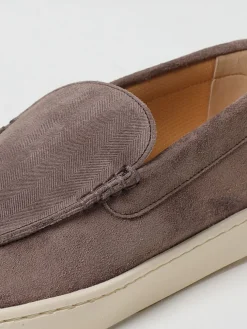 Mocassino Brunello Cucinelli in camoscio effetto chevron