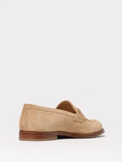 Mocassino Brunello Cucinelli in camoscio con morsetto