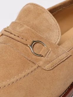 Mocassino Brunello Cucinelli in camoscio con morsetto