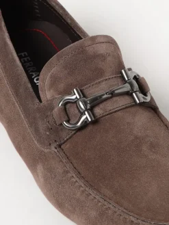 Mocassino Gancini Ferragamo in camoscio