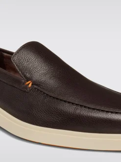 Mocassino Santoni in pelle a grana