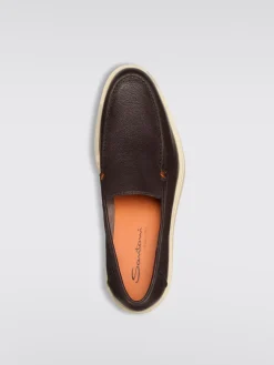 Mocassino Santoni in pelle a grana