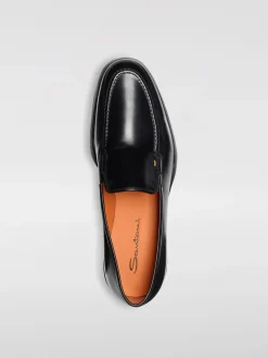 Mocassino Santoni in pelle spazzolata