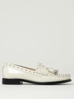 Mocassino Stuart Weitzman in pelle spazzolata con borchie