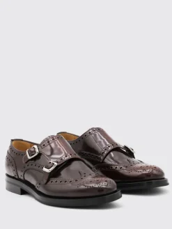 Monk Strap Church's in pelle spazzolata con motivo brogue