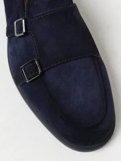 Monk Strap Santoni in camoscio