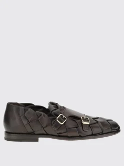 Monk Strap Santoni in pelle intrecciata