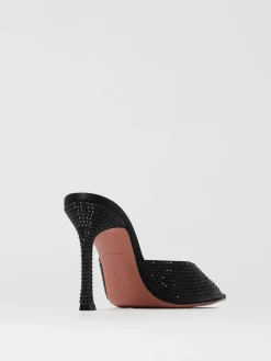 Mules Alexa Amina Muaddi in raso con cristalli all over