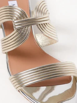 Mules Aquazzura in pelle laminata