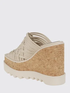 Mules con zeppa Stella McCartney in pelle sintetica intrecciata
