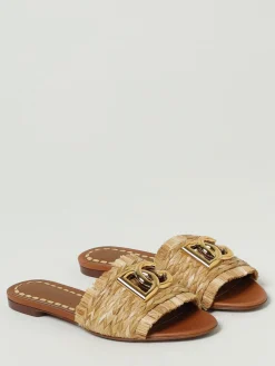 Mules DG Dolce & Gabbana in rafia intrecciata