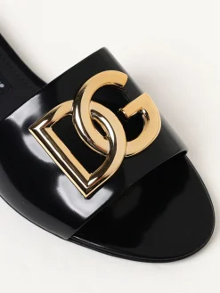 Mules DG Dolce & Gabbana in pelle spazzolata
