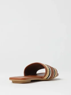 Mules Hogan in pelle e rafia