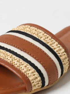 Mules Hogan in pelle e rafia