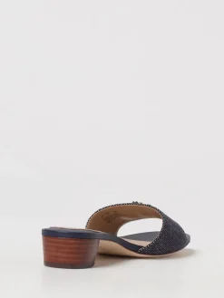 Mules Lauren Ralph Lauren in canvas e pelle