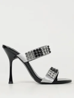 Mules Liu Jo in raso con strass applicati
