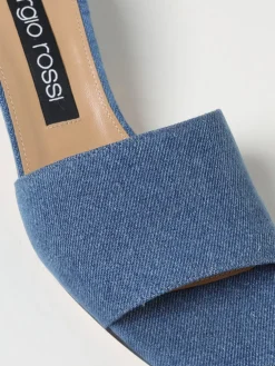 Mules Sergio Rossi in denim di cotone