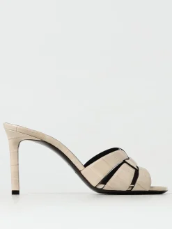 Mules Tribute Saint Laurent in pelle stampa cocco