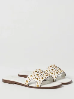 Mules Twinset in pelle con borchie