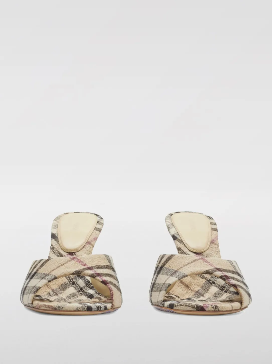 Mules Vintage Check Burberry in lino jacquard