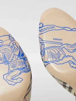 Mules Vintage Check Burberry in lino jacquard