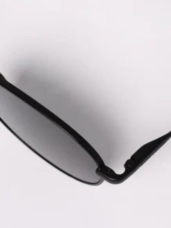 Occhiali da sole con montatura tonda in metallo Saint Laurent