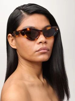 Occhiali da sole in acetato tartarugato Bottega Veneta