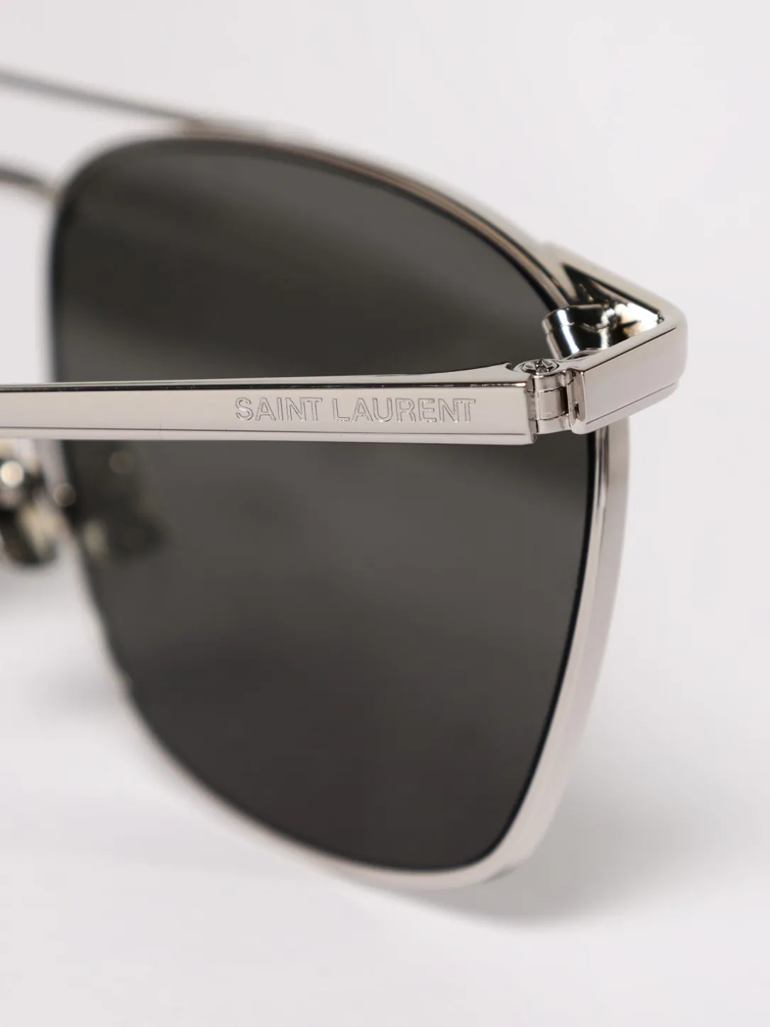 Occhiali da sole quadrati in metallo Saint Laurent