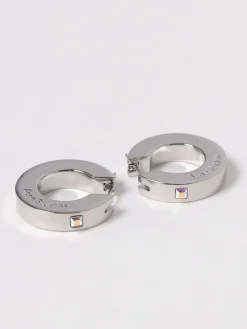 Orecchini Crystal Hoop Acne Studios in ottone con cristalli incastonati