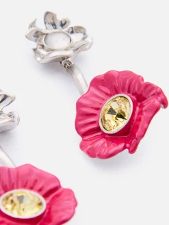 Orecchini Flower Pop Drop Marni in ottone smaltato con strass