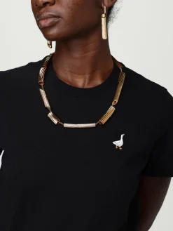 Orecchini Penne Rigate Moschino Couture in ottone