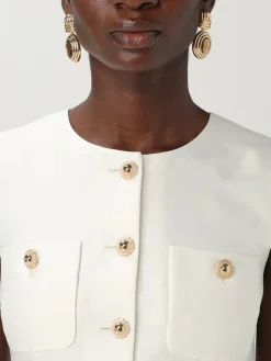 Orecchini Self-Portrait in ottone con cristallo incastonato