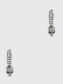 Orecchini Skull McQueen in ottone con strass incastonati