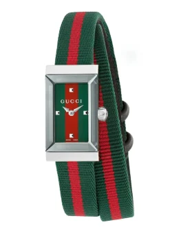 Orologio G-Frame-restyled cassa 14x25mm con motivo Web