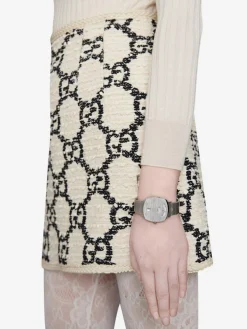 Orologio gg engraved Gucci in acciaio 35 mm